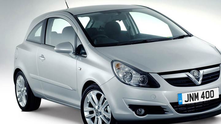Vauxhall Corsa In Silver Front Side Pose